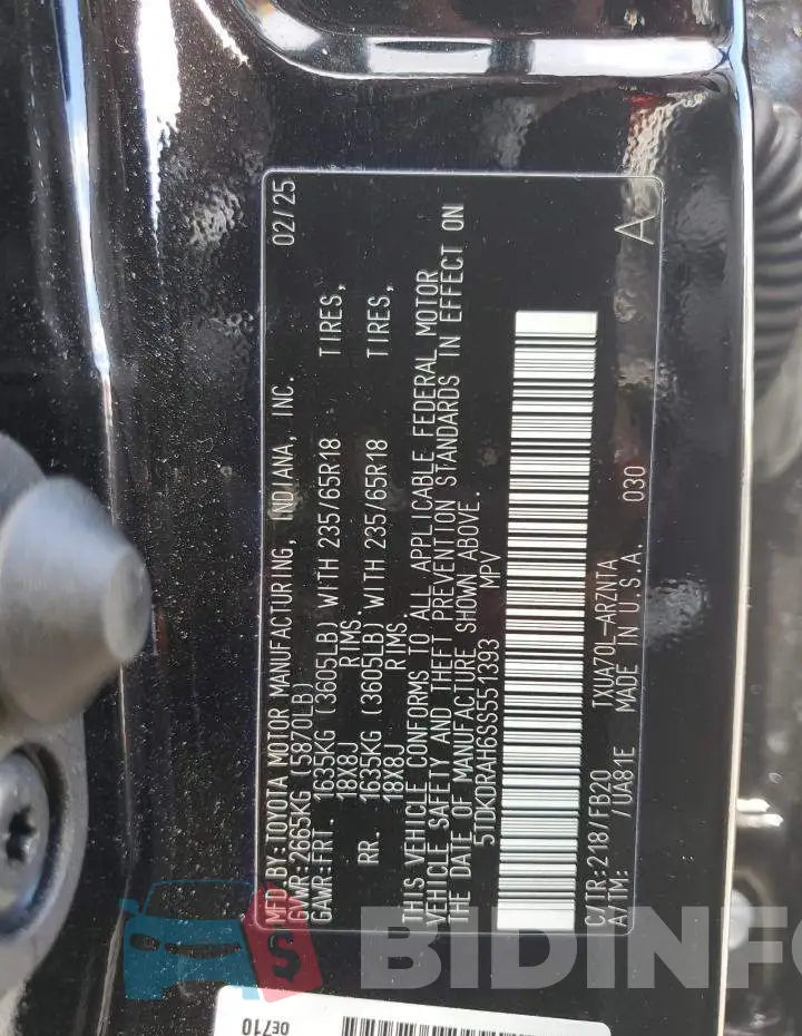 5TDKDRAH6SS551393 Photo# 13