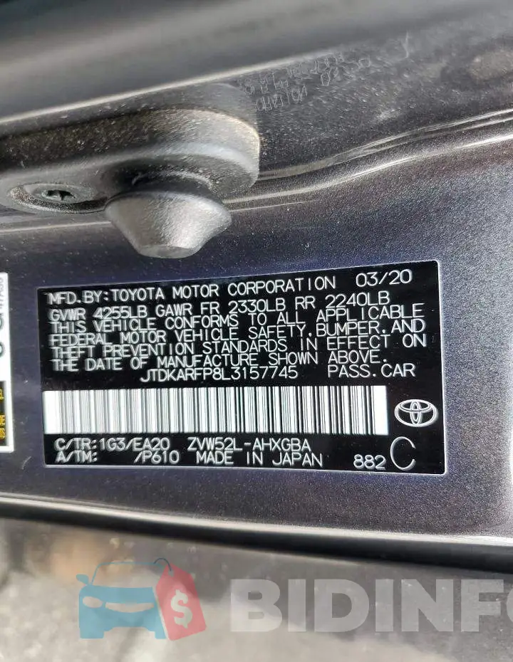 JTDKARFP8L3157745 Photo# 12