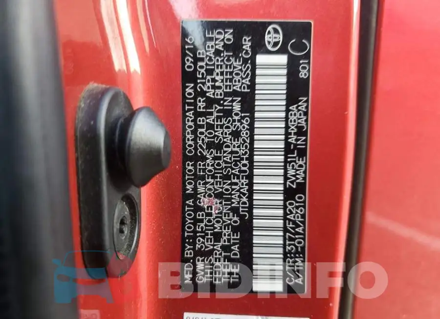 JTDKARFU0H3528961 Photo# 12