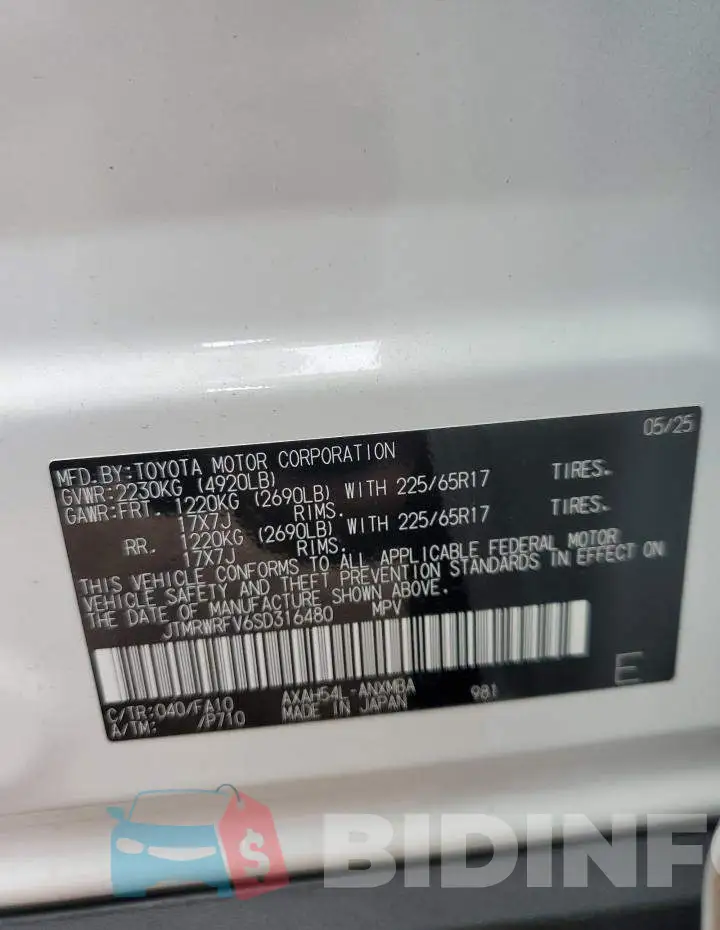 JTMRWRFV6SD316480 Photo# 14