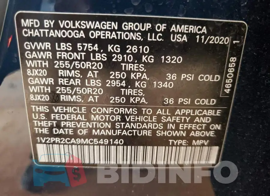1V2PR2CA9MC549140 Photo# 13