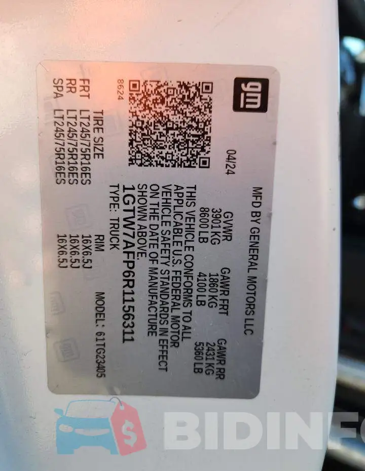 1GTW7AFP6R1156311 Photo# 13