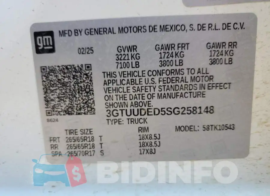 3GTUUDED5SG258148 Photo# 12