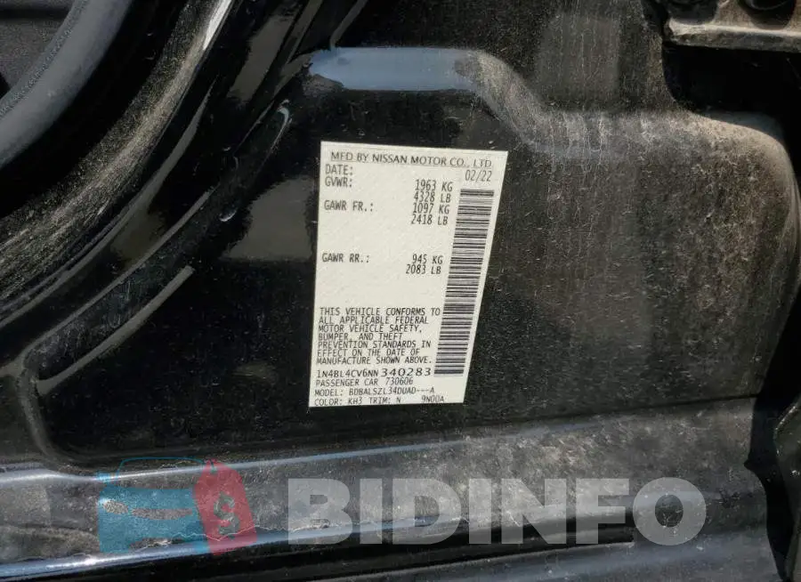 1N4BL4CV6NN340283 Photo# 13