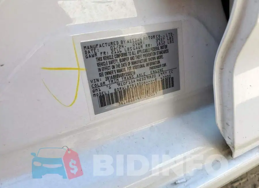 3N1AB8BV4RY292019 Photo# 12