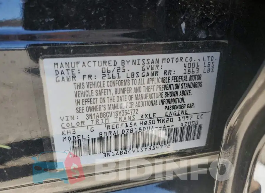 3N1AB8CV1SY354772 Photo# 12