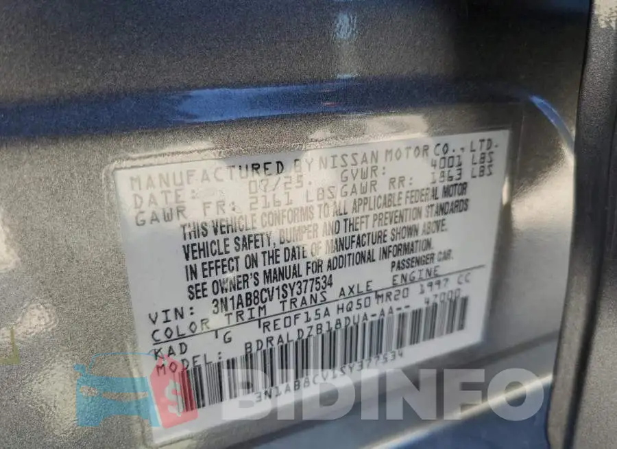 3N1AB8CV1SY377534 Photo# 12