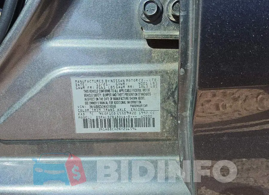 3N1AB8CV2NY216596 Photo# 12