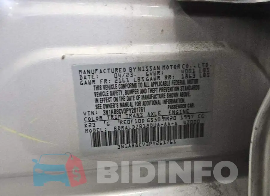 3N1AB8CV3PY261761 Photo# 12