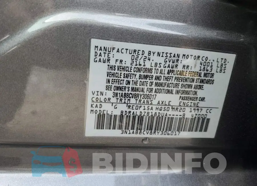 3N1AB8CV8RY306017 Photo# 12