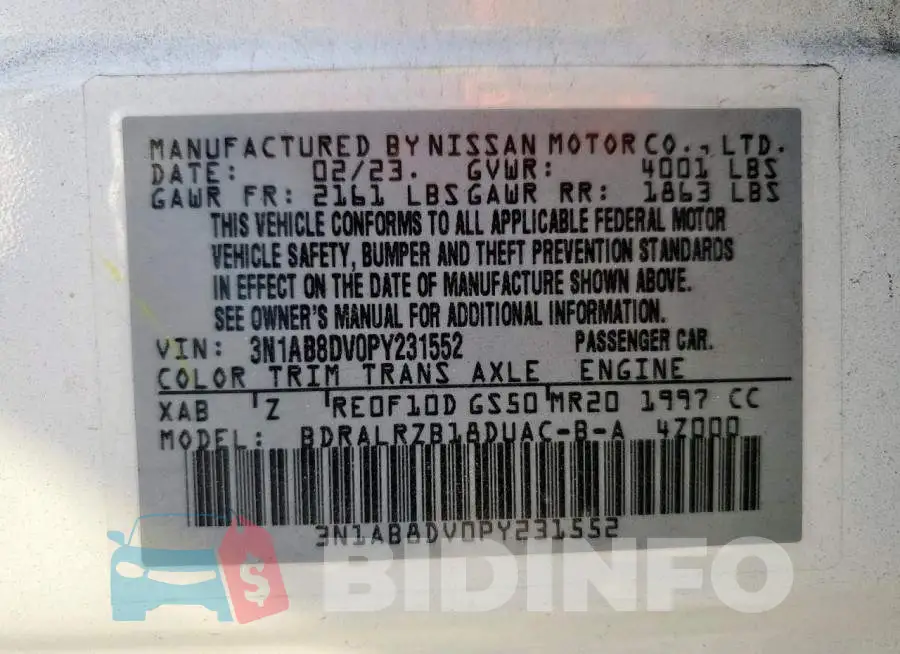 3N1AB8DV0PY231552 Photo# 13