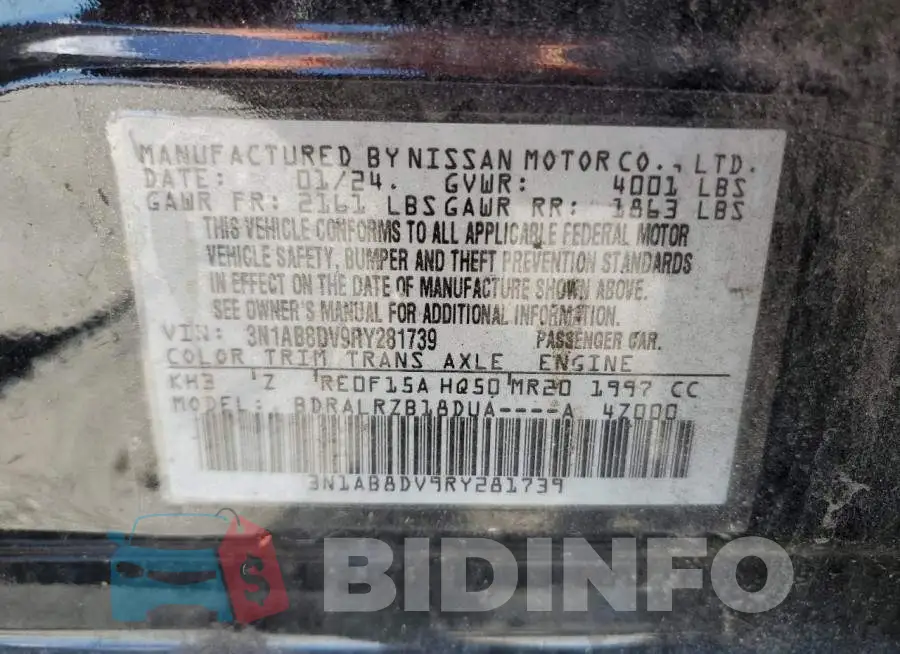 3N1AB8DV9RY281739 Photo# 12