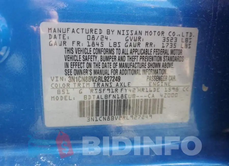 3N1CN8BV2RL927249 Photo# 12
