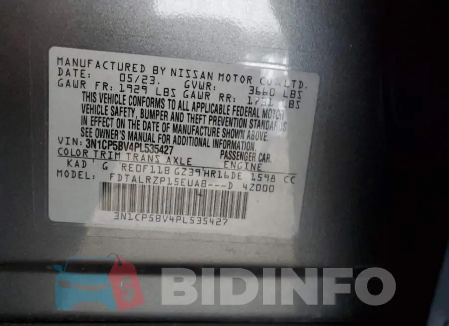 3N1CP5BV4PL535427 Photo# 12