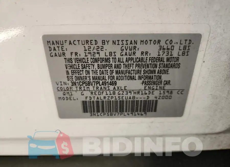 3N1CP5BV7PL491469 Photo# 14