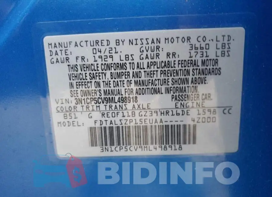 3N1CP5CV9ML498918 Photo# 13