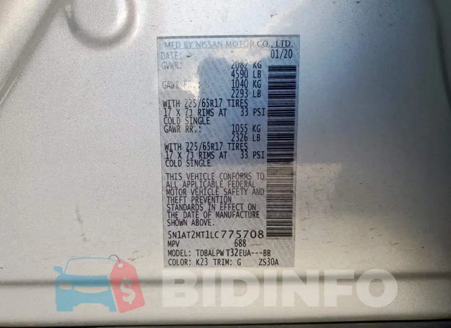 5N1AT2MT1LC775708 Photo# 14