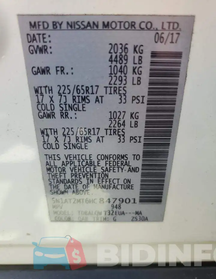 5N1AT2MT6HC847901 Photo# 13