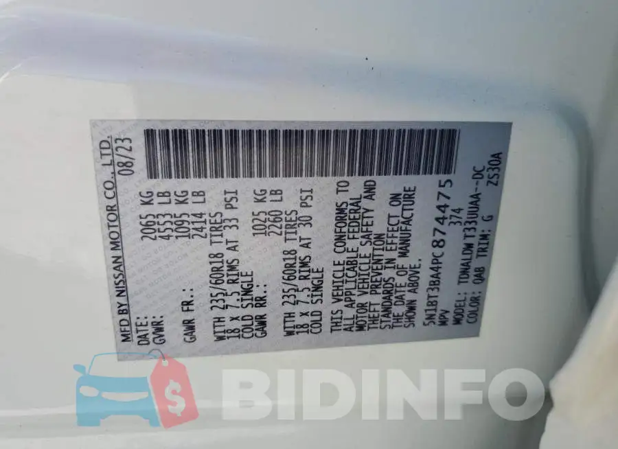 5N1BT3BA4PC874475 Photo# 13