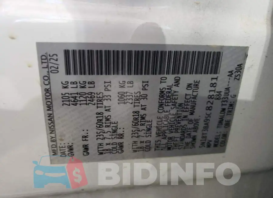 5N1BT3BA9SC828181 Photo# 13