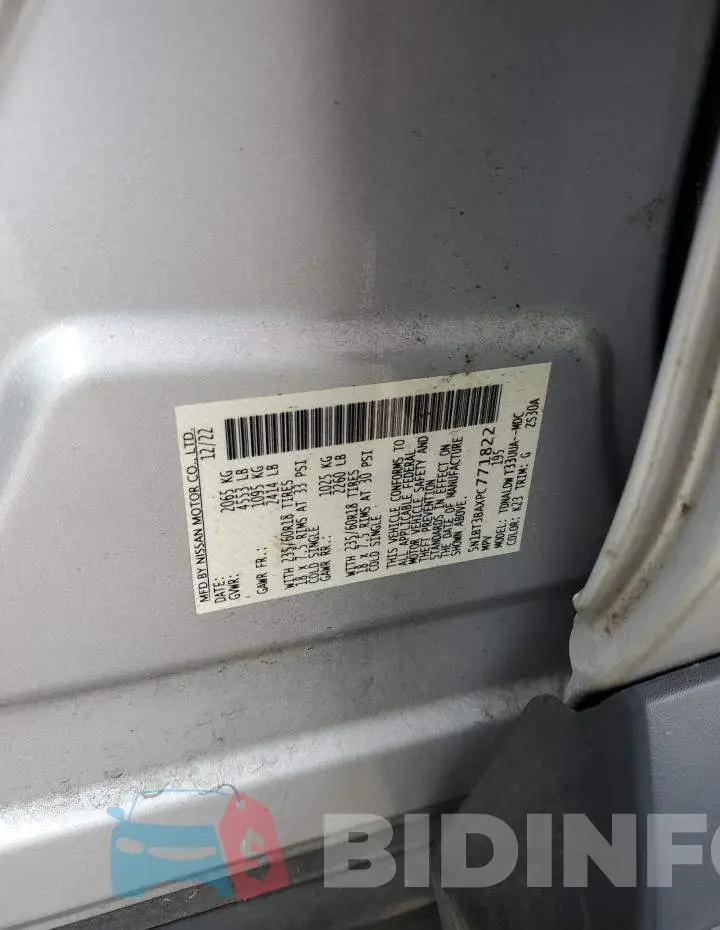 5N1BT3BAXPC771822 Photo# 12