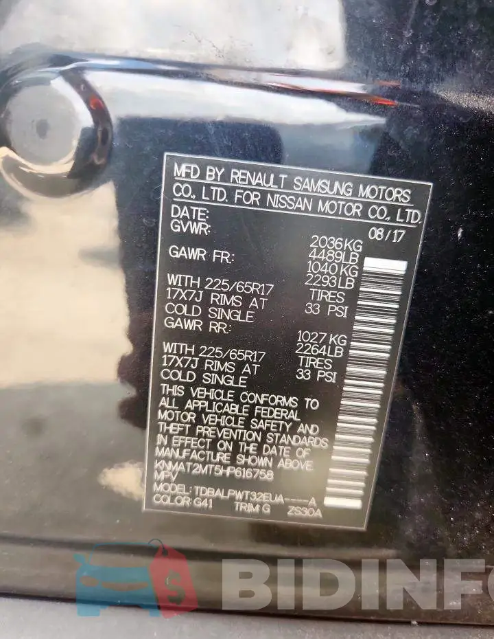 KNMAT2MT5HP616758 Photo# 13