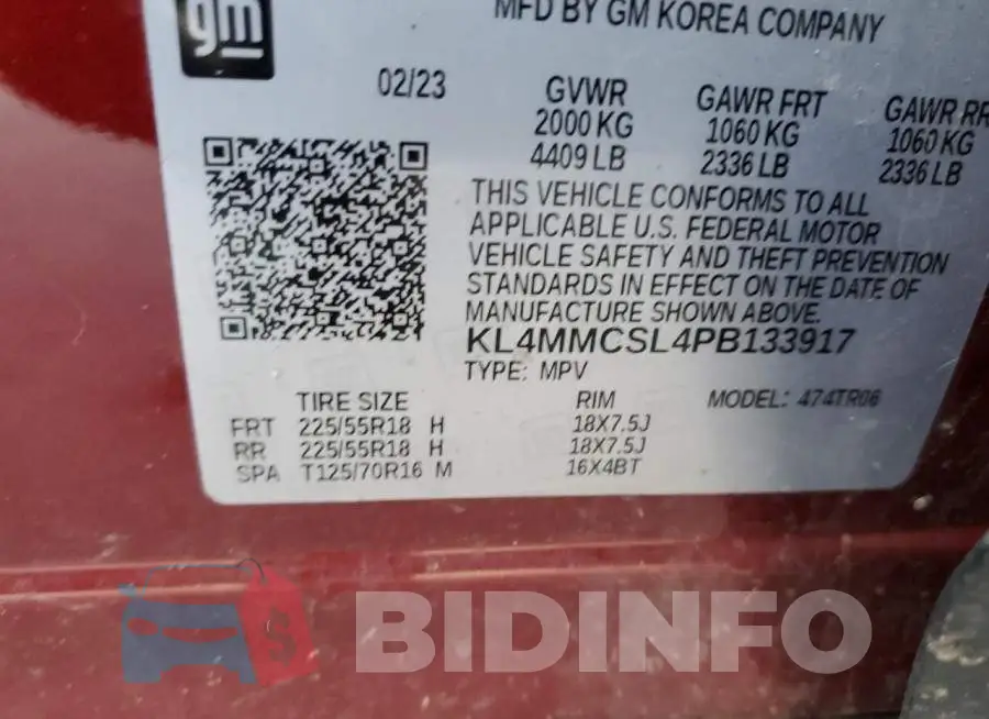KL4MMCSL4PB133917 Photo# 14