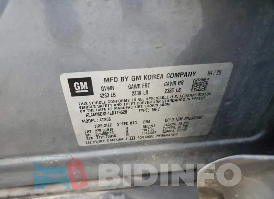 KL4MMDSL4LB119628 Photo# 13