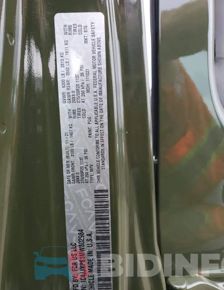 1C4JJXP61MW802984 Photo# 13