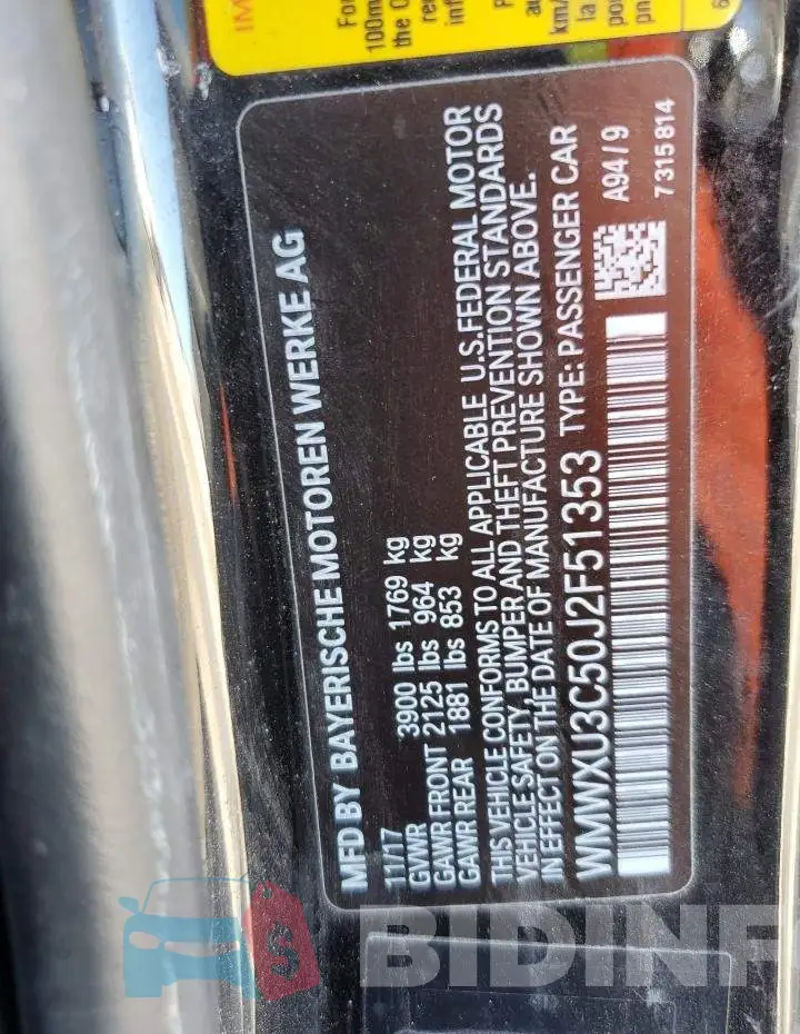 WMWXU3C50J2F51353 Photo# 12