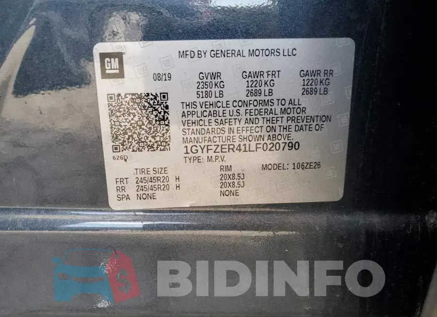 1GYFZER41LF020790 Photo# 13