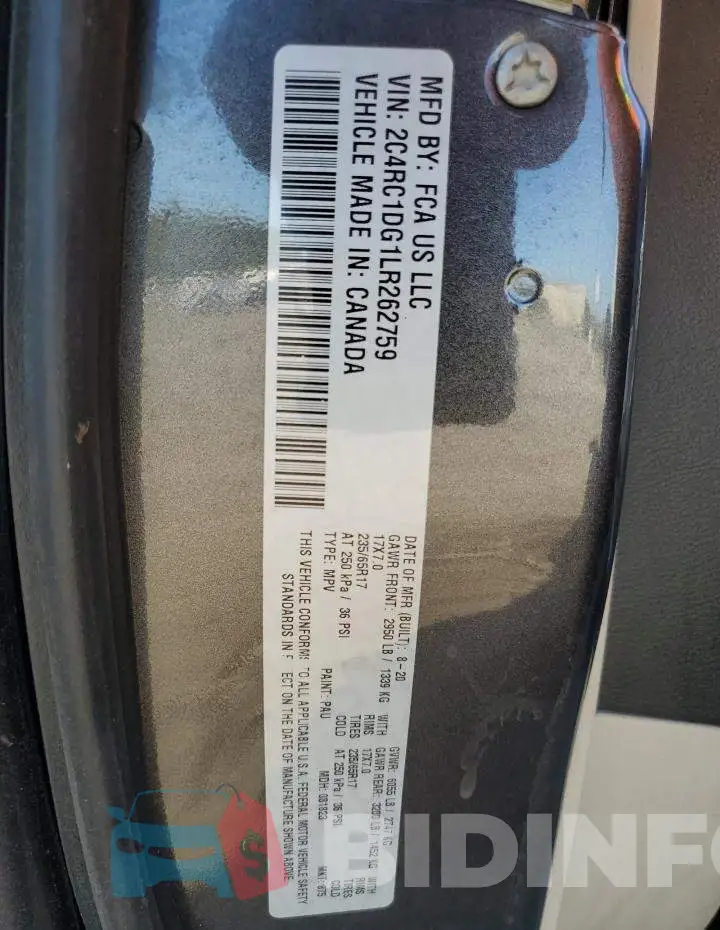 2C4RC1DG1LR262759 Photo# 13