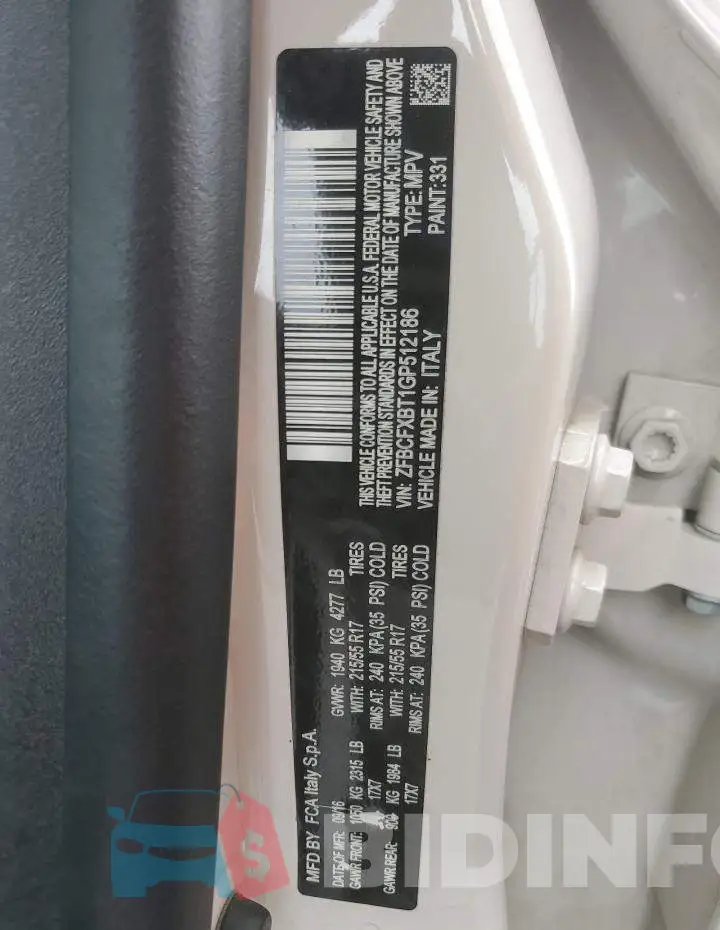 ZFBCFXBT1GP512186 Photo# 12