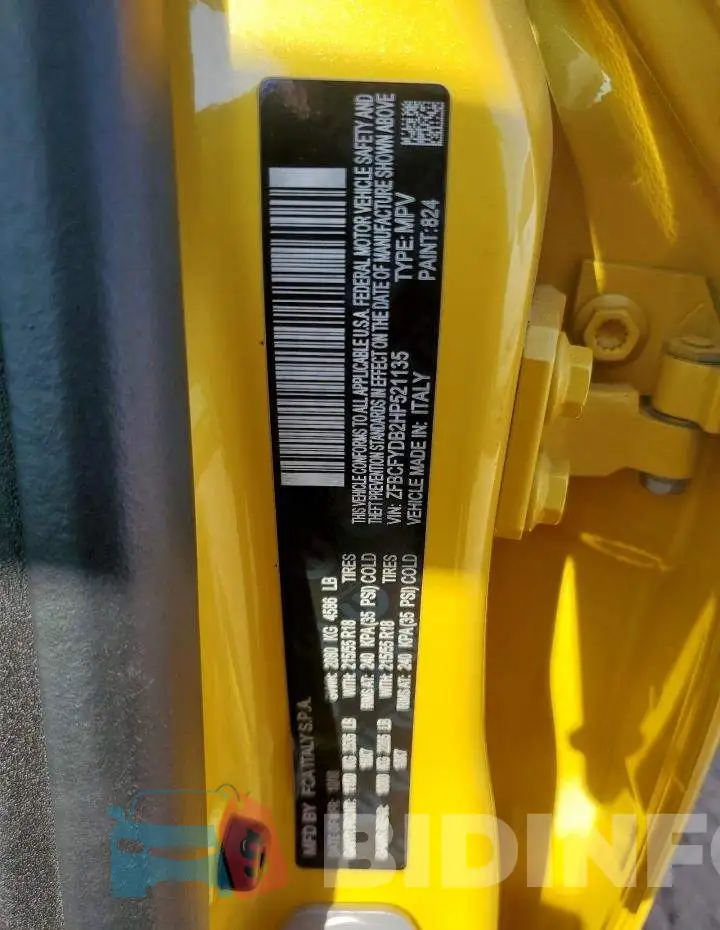 ZFBCFYDB2HP521135 Photo# 13