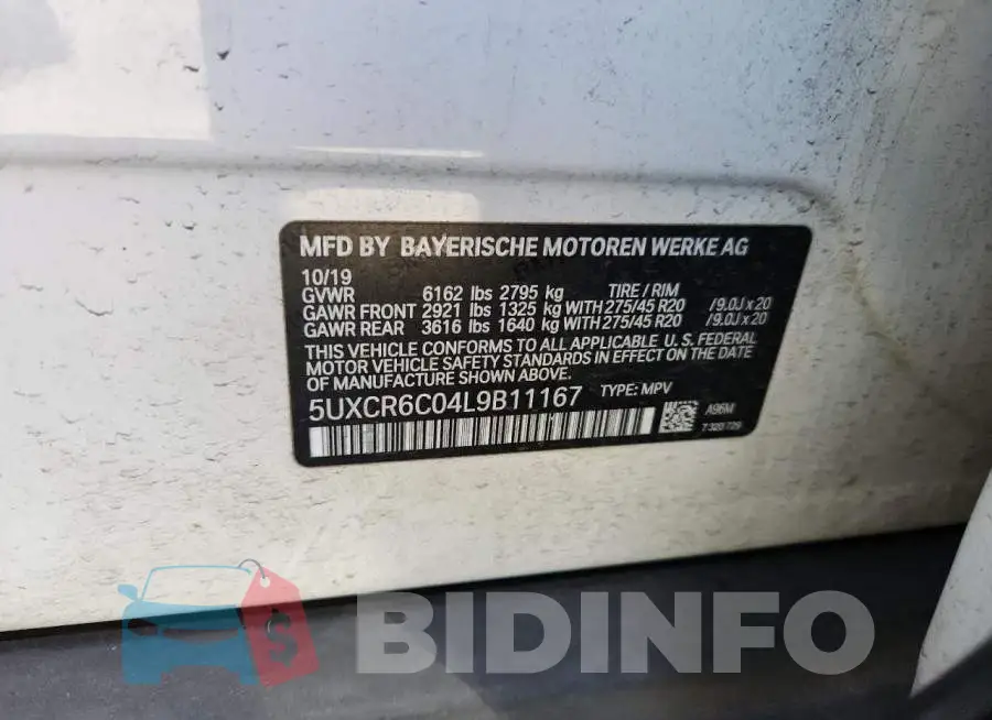 5UXCR6C04L9B11167 Photo# 14
