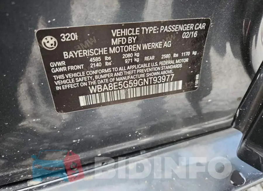 WBA8E5G59GNT93977 Photo# 13