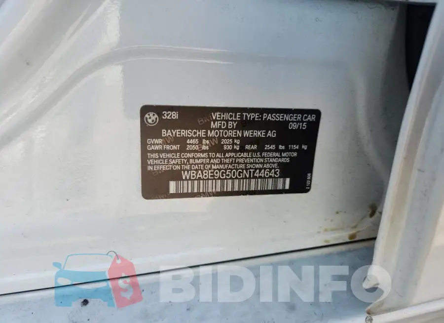 WBA8E9G50GNT44643 Photo# 12