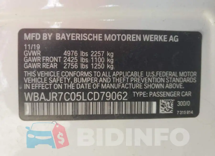 WBAJR7C05LCD79062 Photo# 13