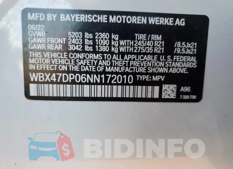 WBX47DP06NN172010 Photo# 13