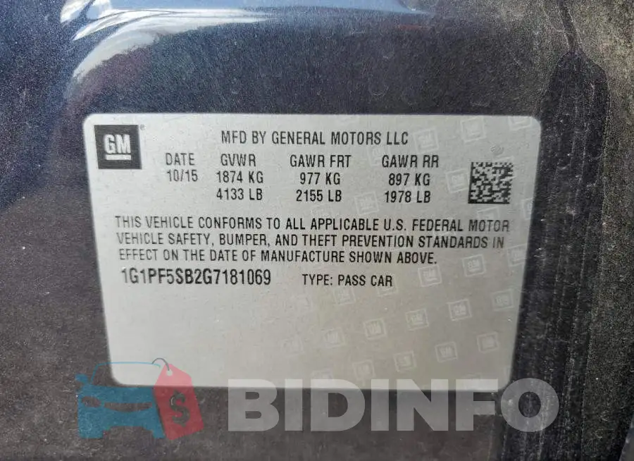 1G1PF5SB2G7181069 Photo# 12