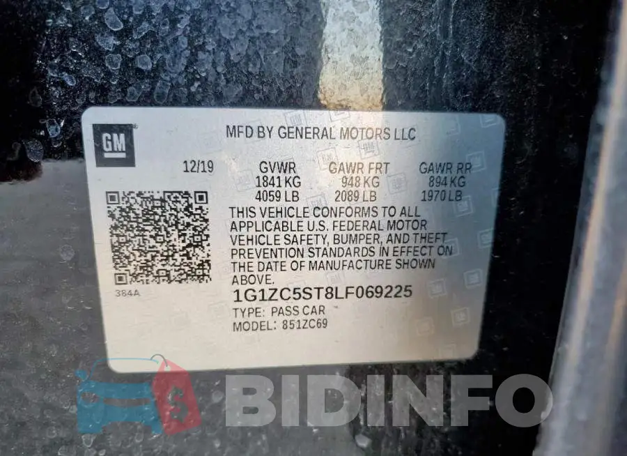 1G1ZC5ST8LF069225 Photo# 12