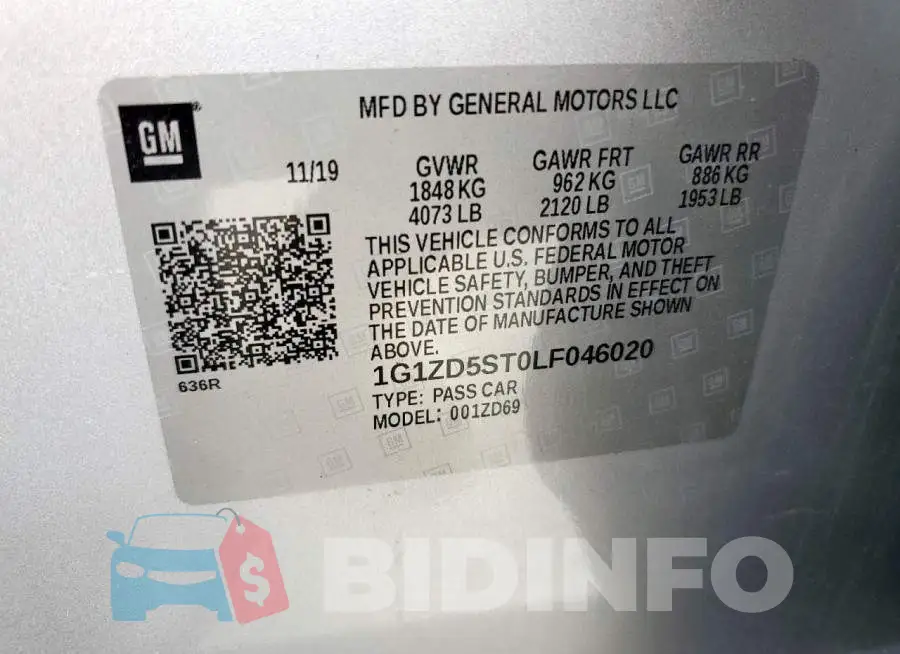 1G1ZD5ST0LF046020 Photo# 12