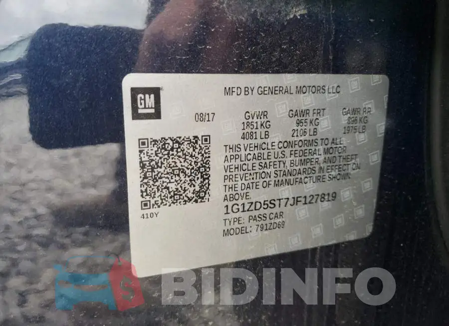 1G1ZD5ST7JF127819 Photo# 13