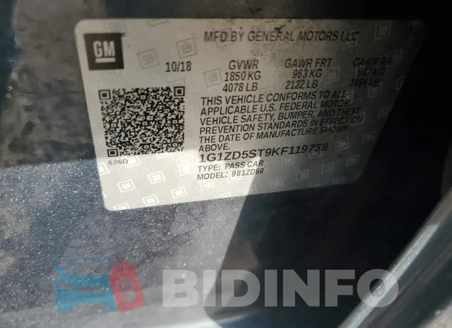 1G1ZD5ST9KF119738 Photo# 12