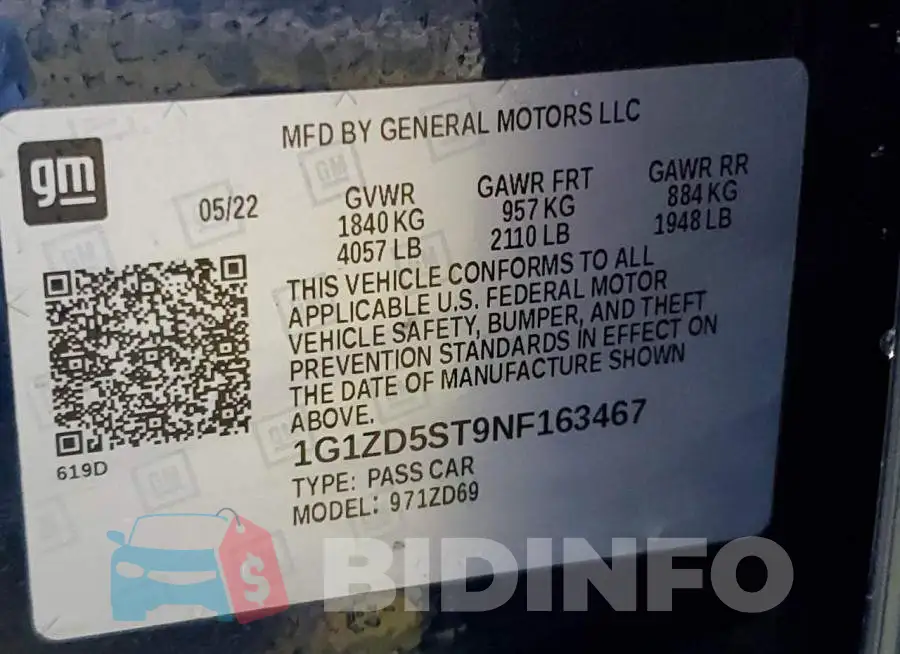 1G1ZD5ST9NF163467 Photo# 12