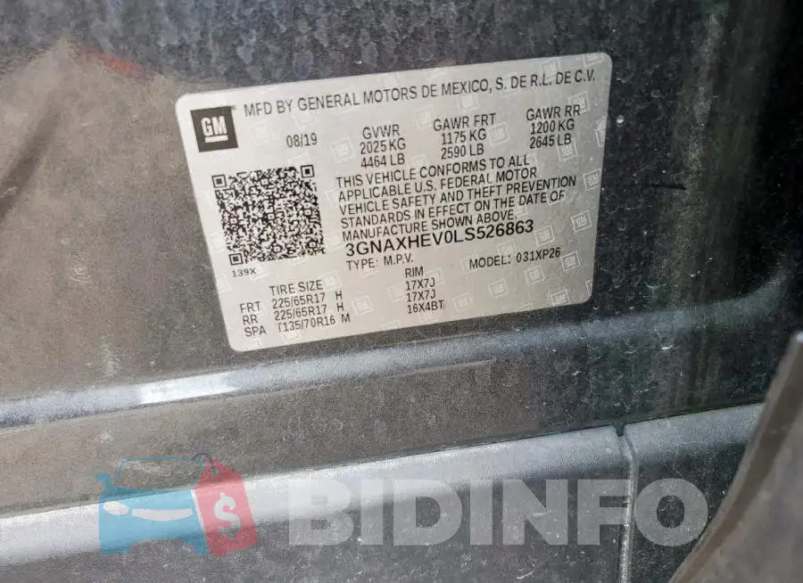 3GNAXHEV0LS526863 Photo# 12