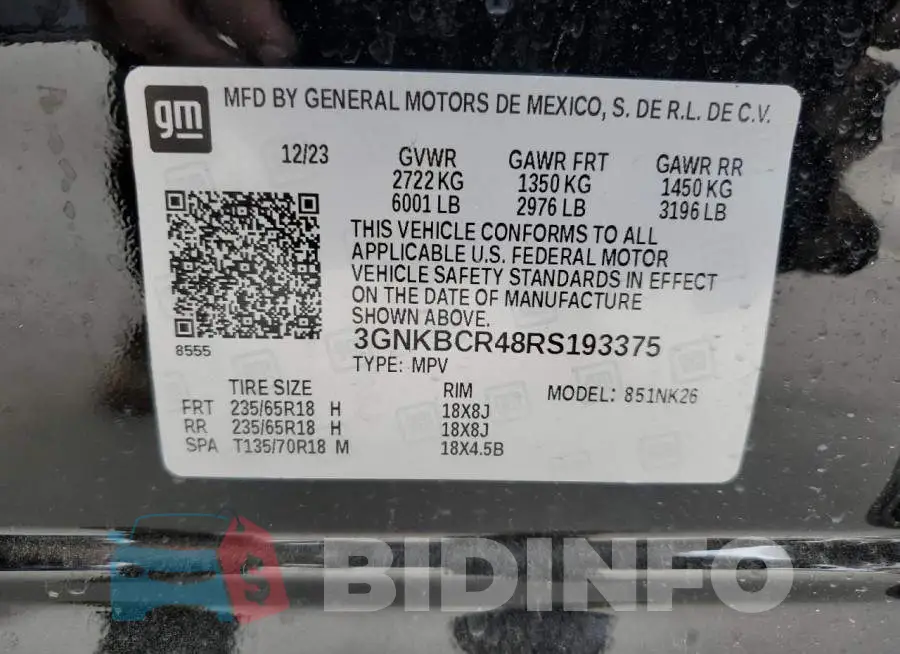 3GNKBCR48RS193375 Photo# 13