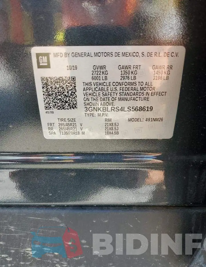 3GNKBLRS4LS568619 Photo# 13