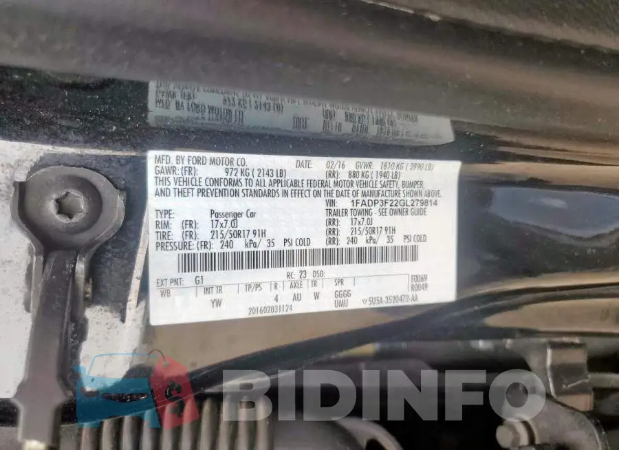 1FADP3F22GL279814 Photo# 12