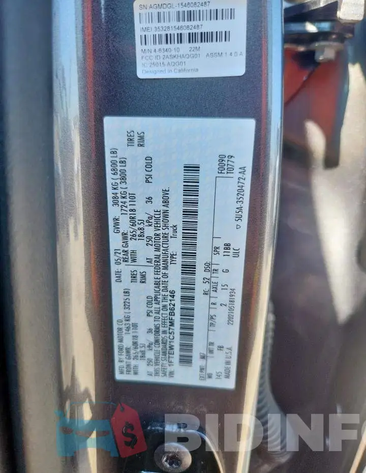 1FTEW1C57MFB62146 Photo# 13